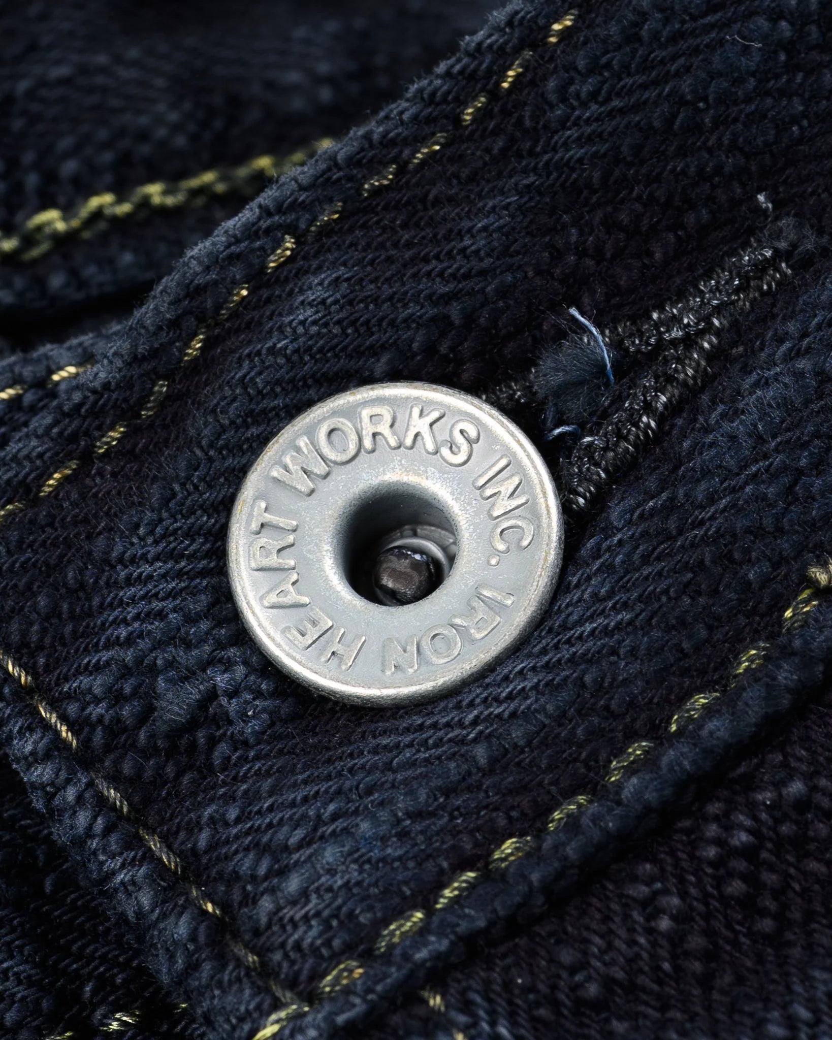 IH-666S-SLBod 16oz Slubby Selvedge Denim Slim Straight Cut Indigo Overdyed Black