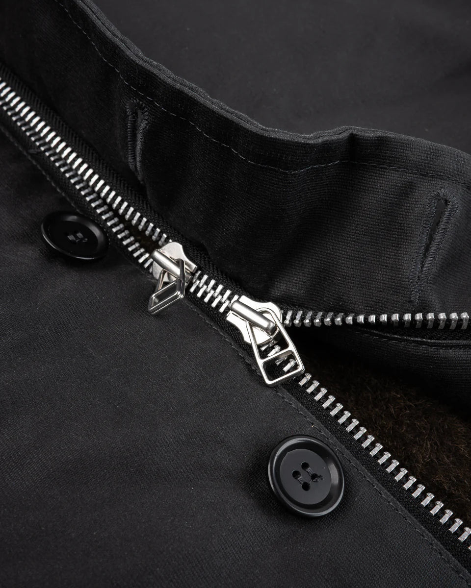 IHM-37-BLK Oiled Whipcord N1 Deck Jacket Black