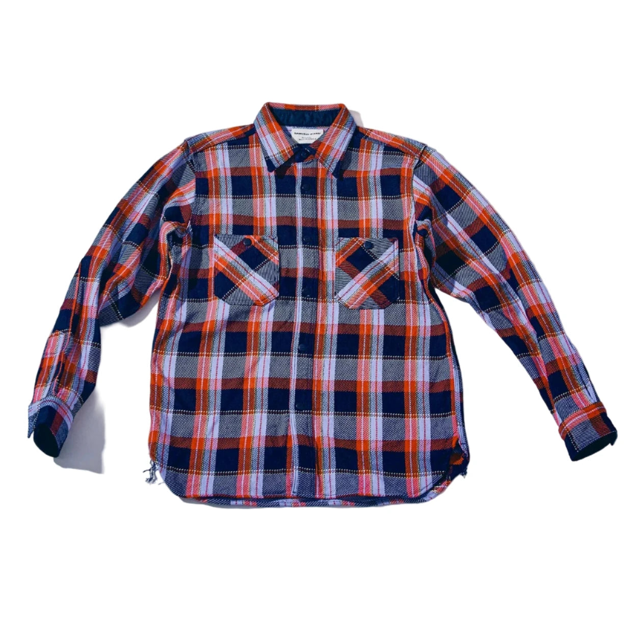 SIN25-01 Rope Dyed Indigo Flannel Shirt - Indigo/Purple