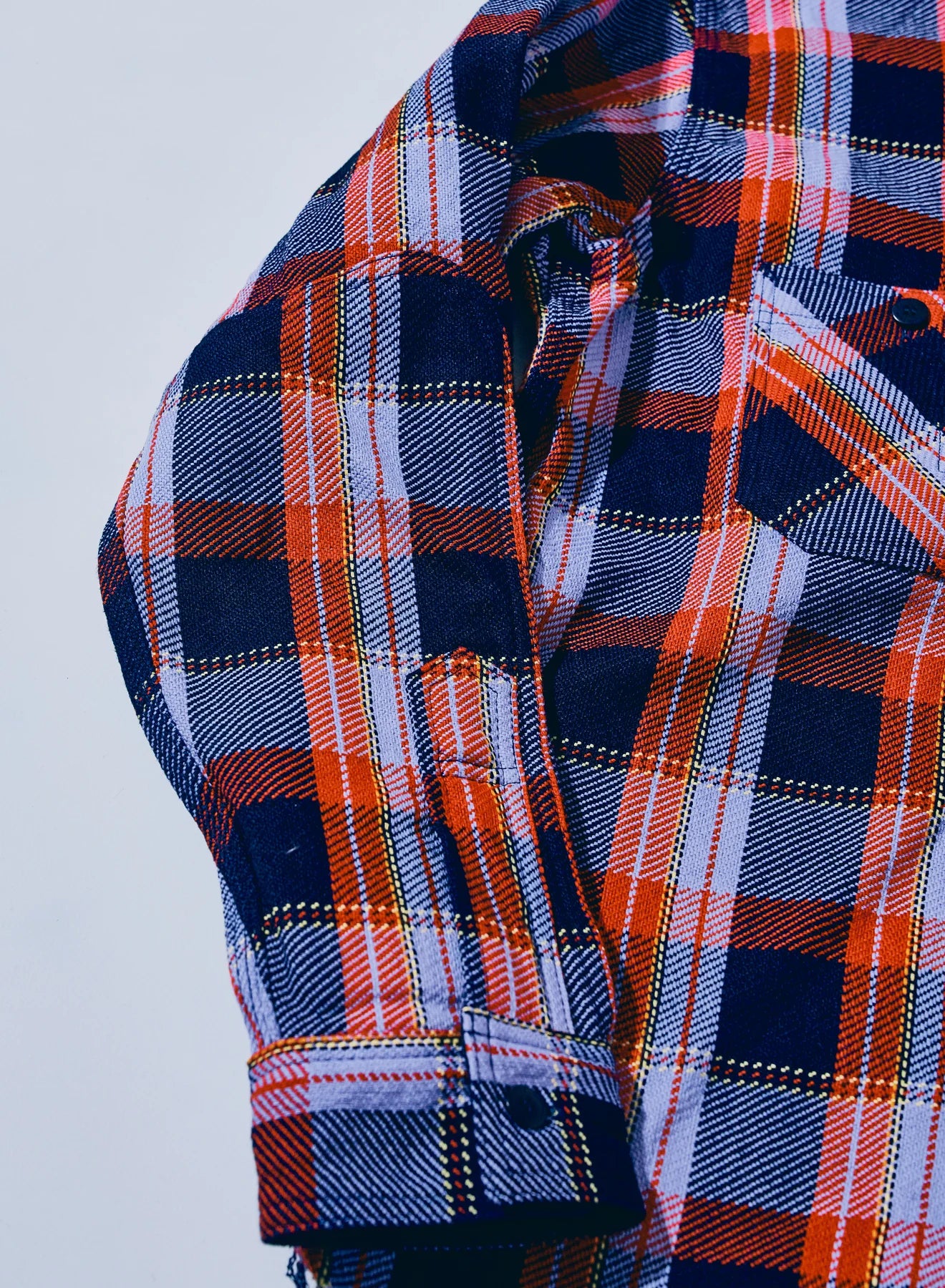 SIN25-01 Rope Dyed Indigo Flannel Shirt - Indigo/Purple