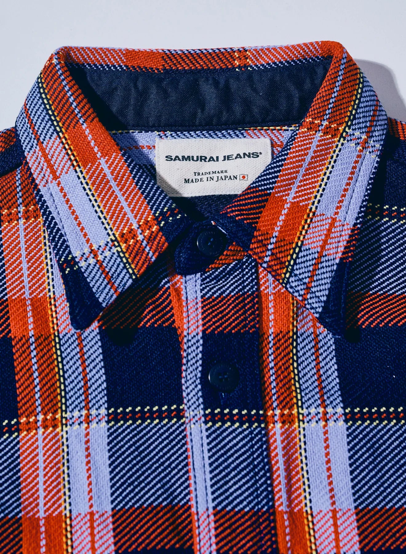 SIN25-01 Rope Dyed Indigo Flannel Shirt - Indigo/Purple