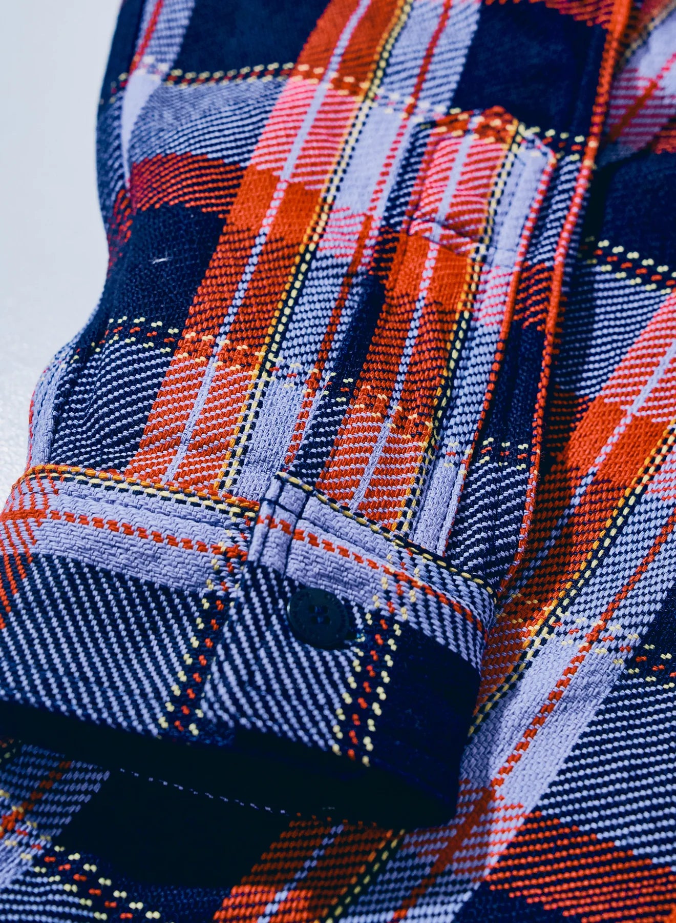 SIN25-01 Rope Dyed Indigo Flannel Shirt - Indigo/Purple