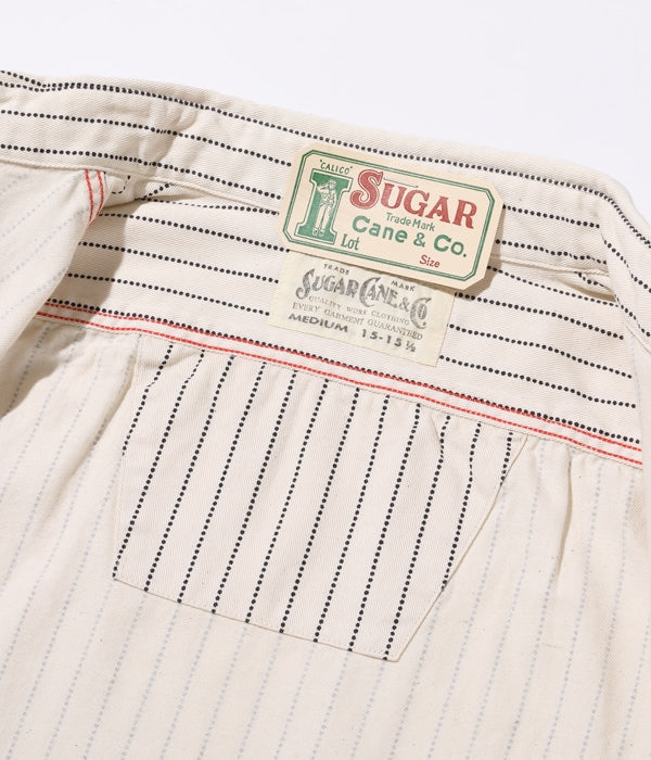 SC27076 8.5oz White Wabash Stripe Work Shirt