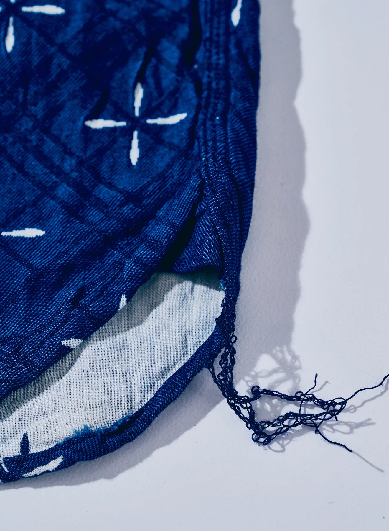 SSS25-02 Narihirabishi Goldfish Pattern Jacquard Work Shirt - Indigo