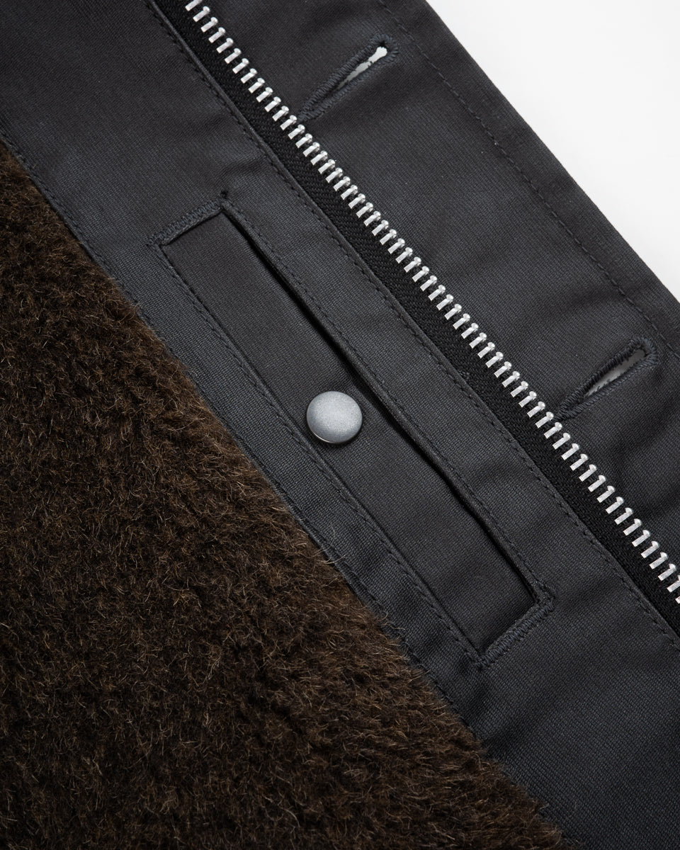 IHM-37-BLK Oiled Whipcord N1 Deck Jacket Black