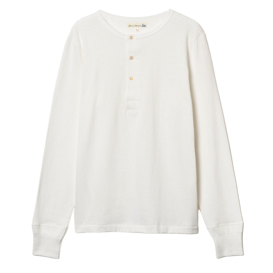 White long-sleeve shirt on a light gray background