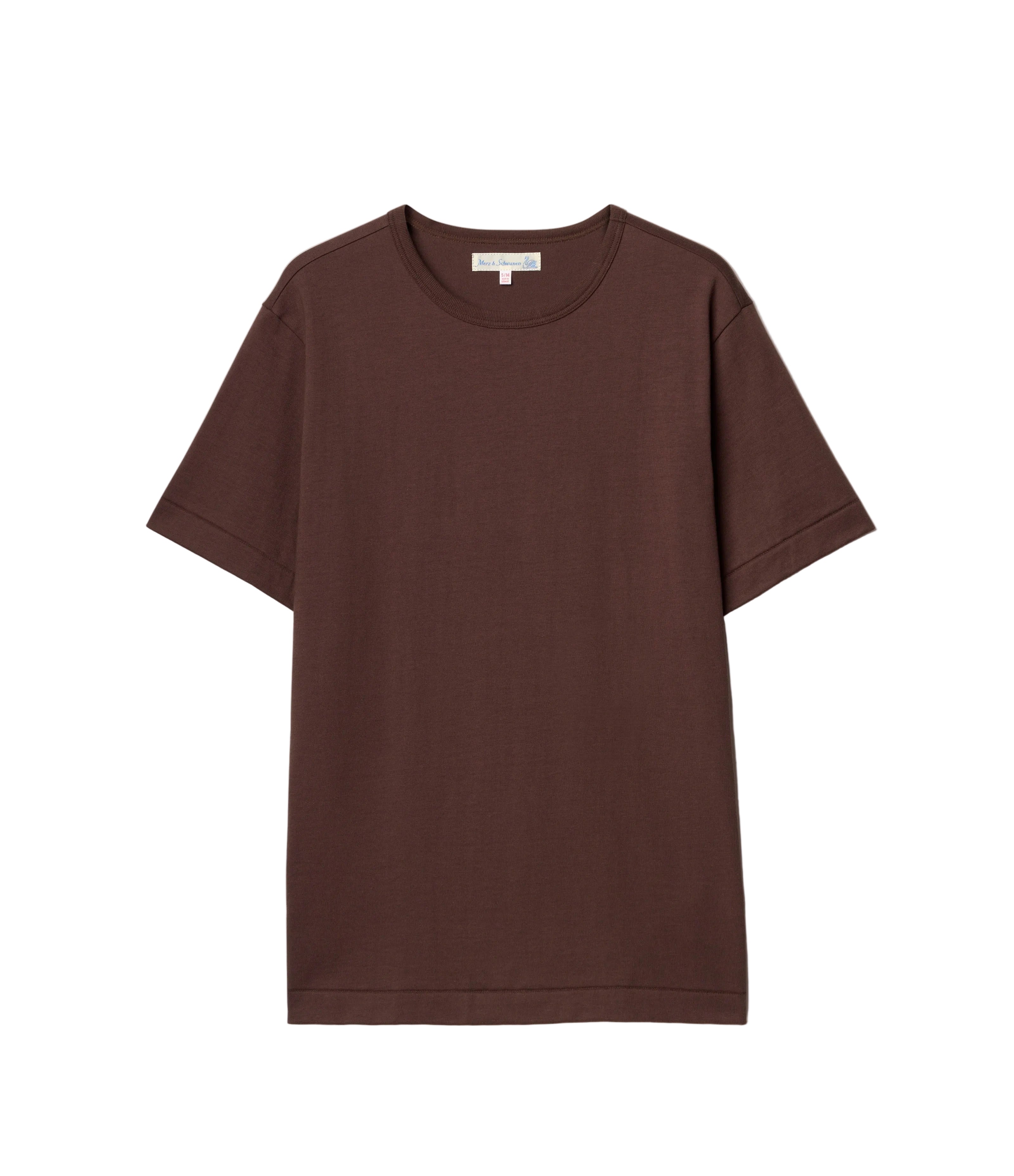 Brown t-shirt on a light gray background