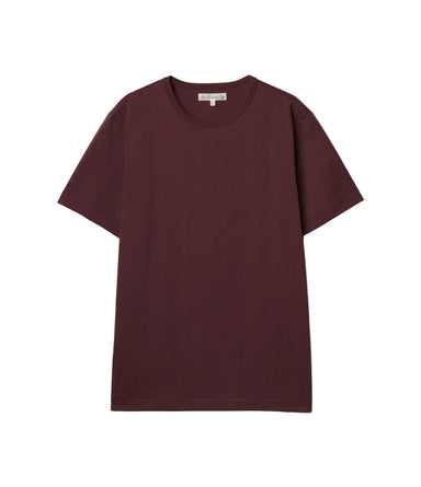 Maroon t-shirt on a light gray background