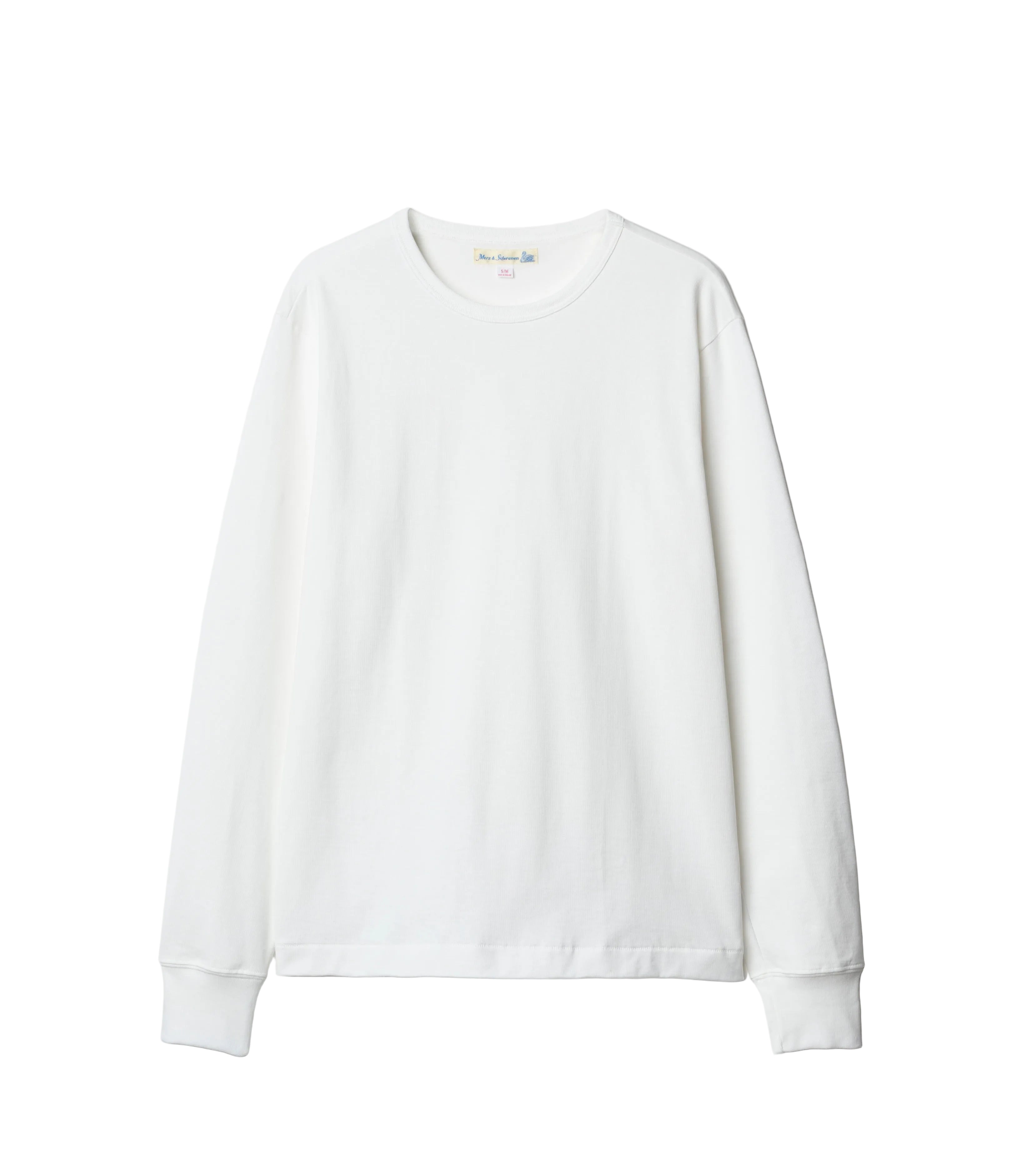 White sweatshirt on a light gray background