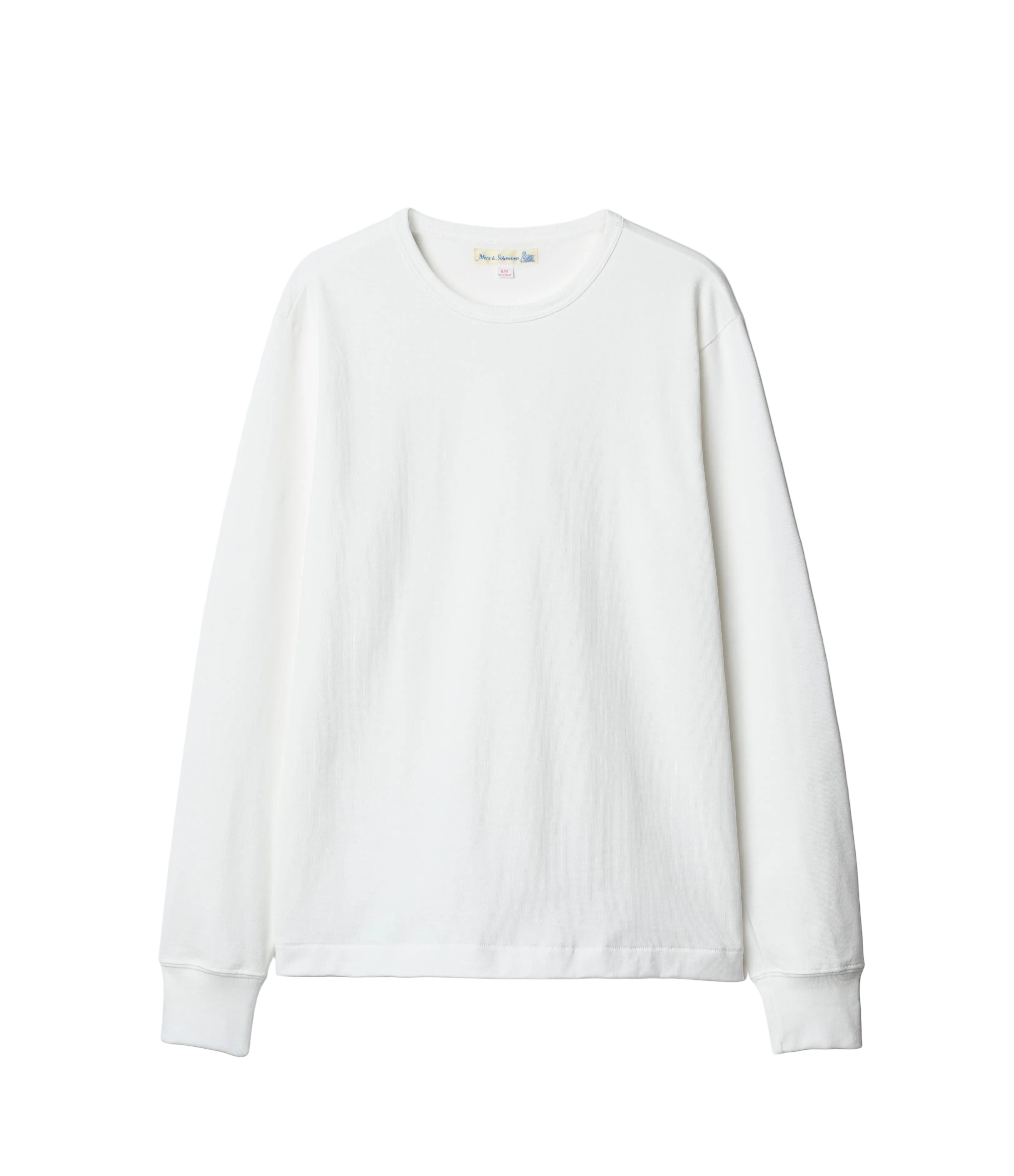 White sweatshirt on a light gray background
