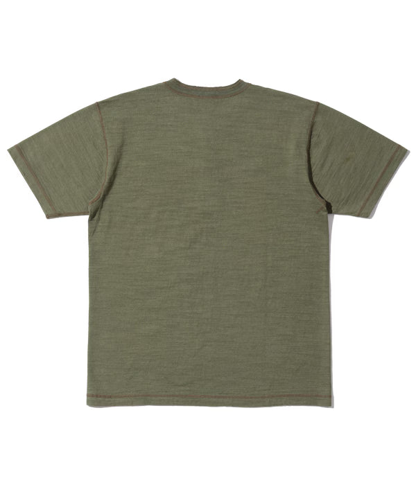 BR79192 Slub Yarn S/S Henley - Olive