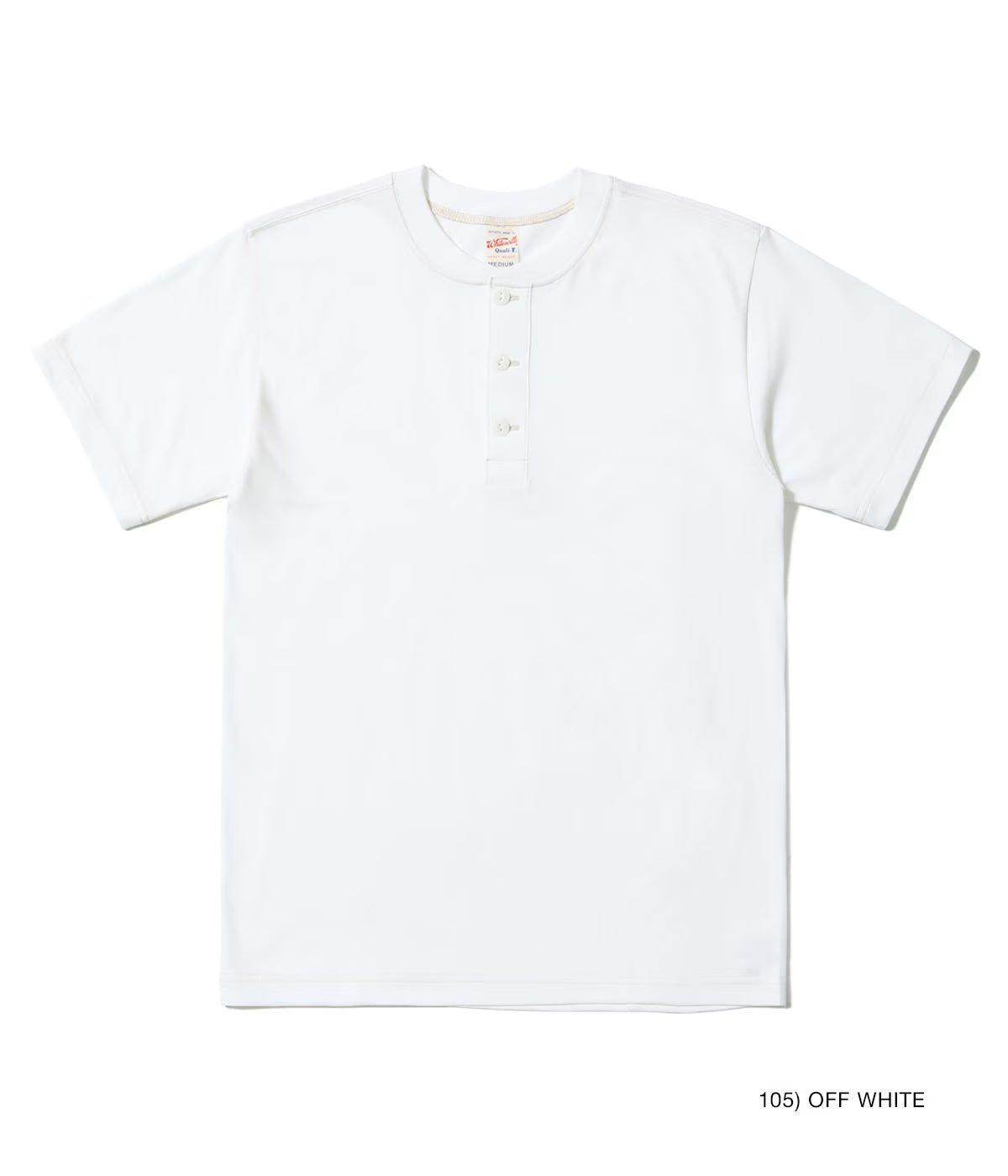 WV79681 Whiteville Henley Tee Shirt Off White