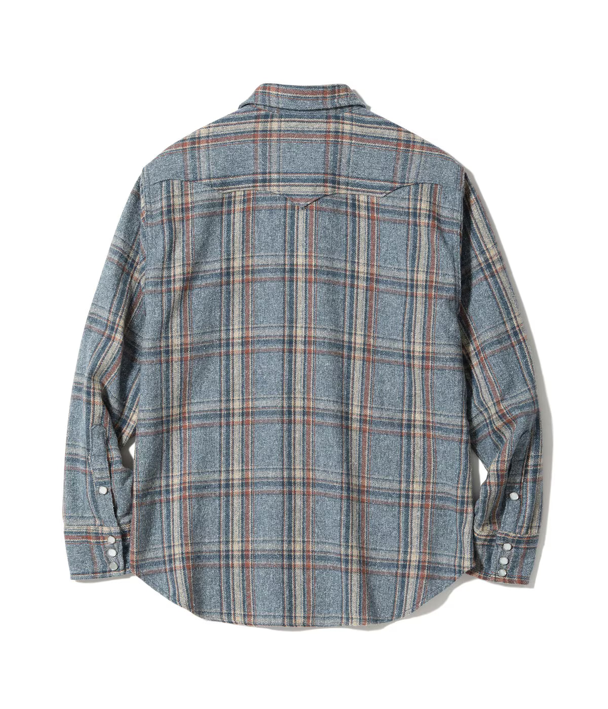 SC29787 Brushed Herringbone Check Western Shirt Blue