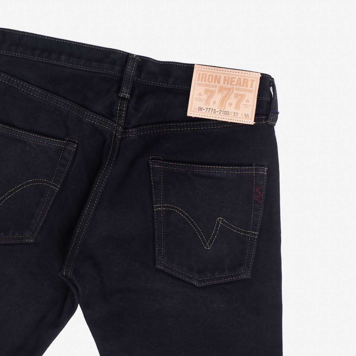 IH-777S-21OD 21oz Selvedge Denim Slim Tapered Indigo Overdyed Black