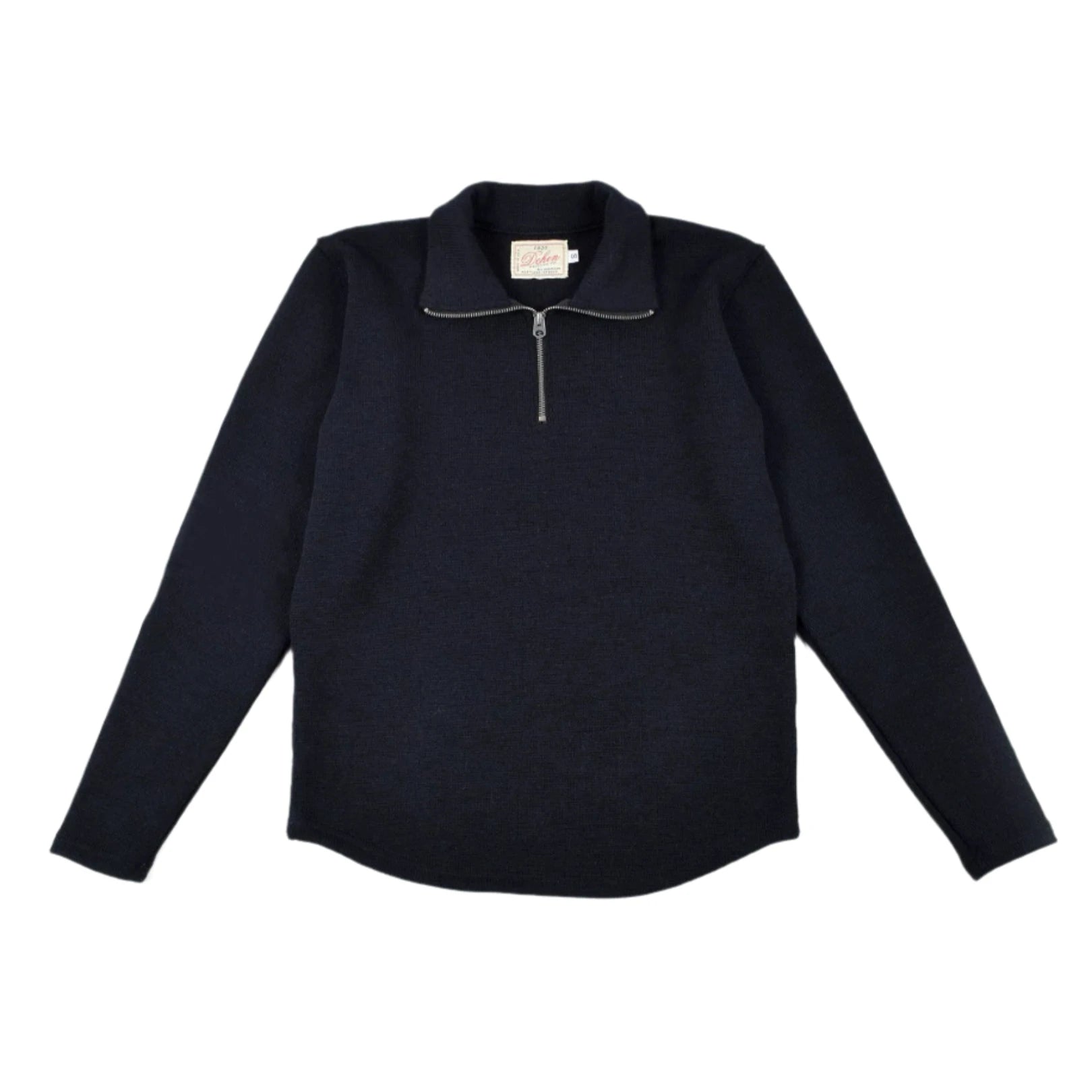 Dehen 1/4 Zip Moto Sweater - Black