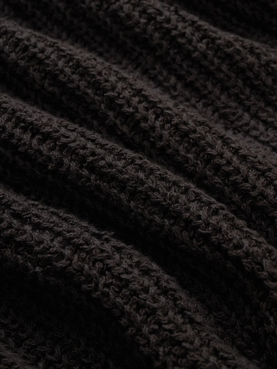Cotton Crewneck Sweater Bark Boucle