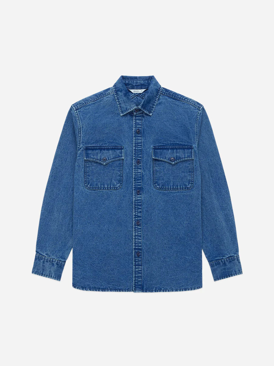 USN Overshirt Stonewashed Indigo Canvas
