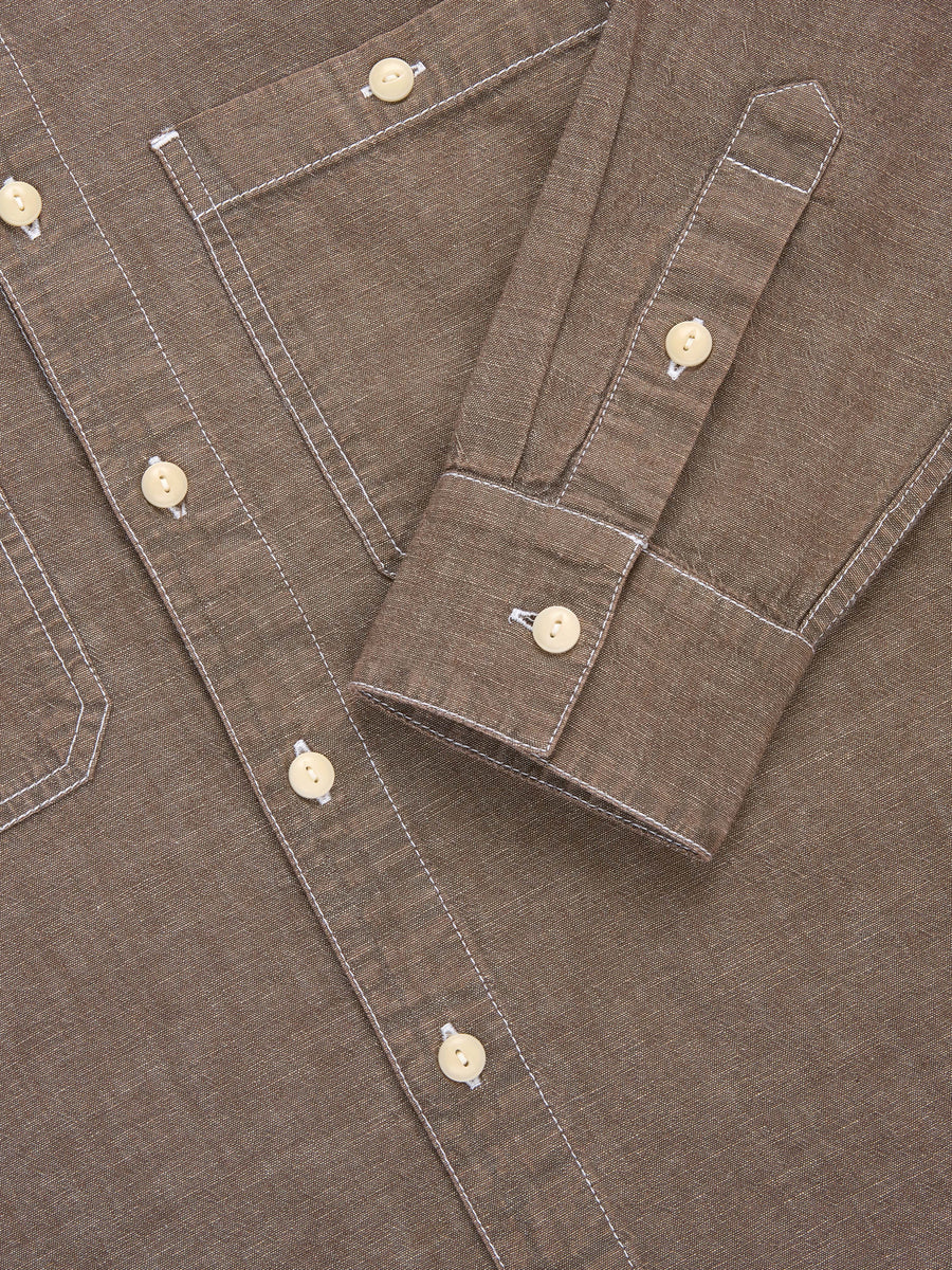 Utility Shirt Brown Chambray