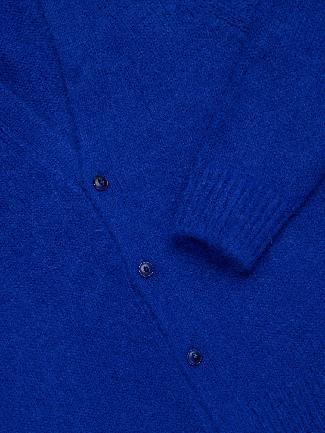 Classic Cardigan Cobalt Alpaca