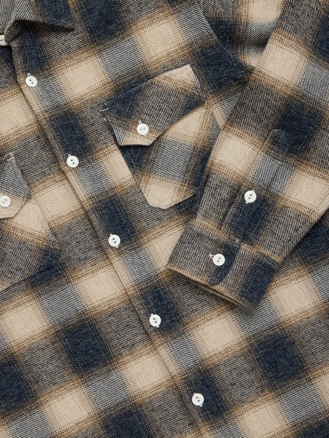 Crosscut Flannel Brown/Ecru