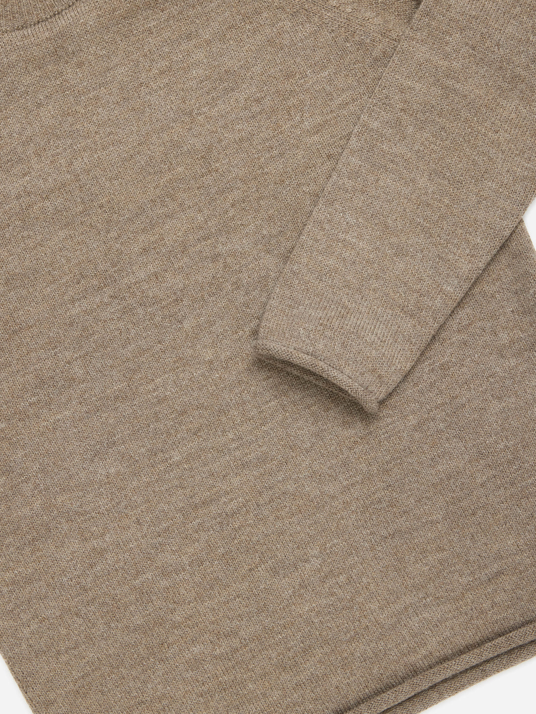 Roll Neck Sweater Sandstone Baby Alpaca
