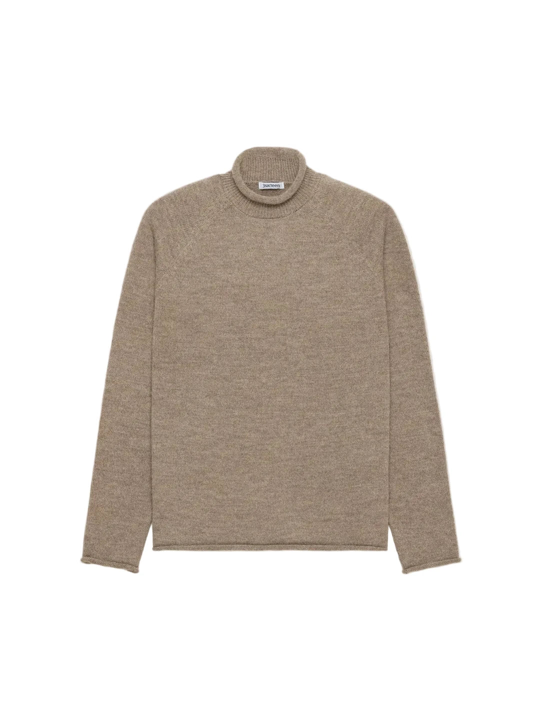 Roll Neck Sweater Sandstone Baby Alpaca