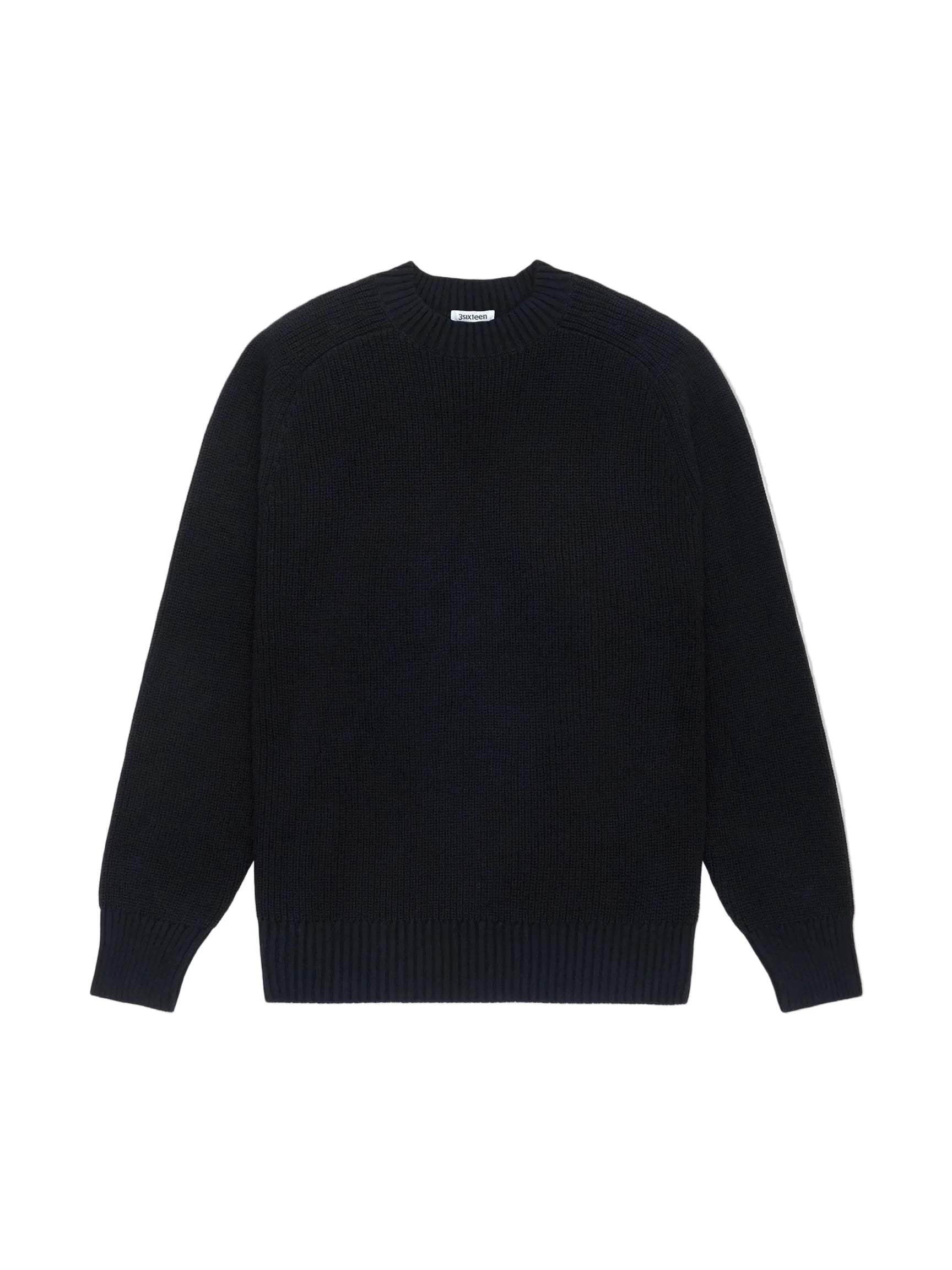 Cotton Crewneck Sweater Black