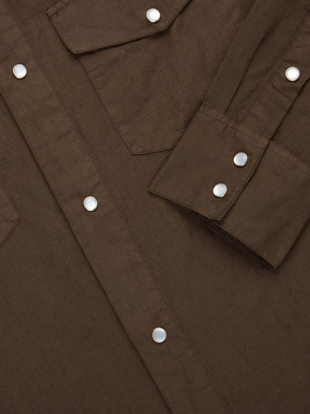 Snap Western Shirt Mocha Garment Dye