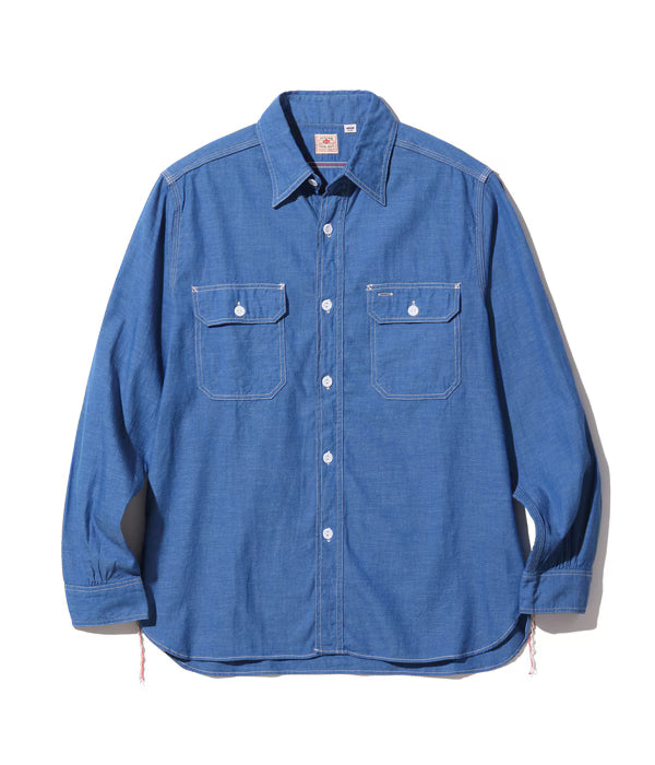 SC25513 Vat Dye Chambray Work Shirt
