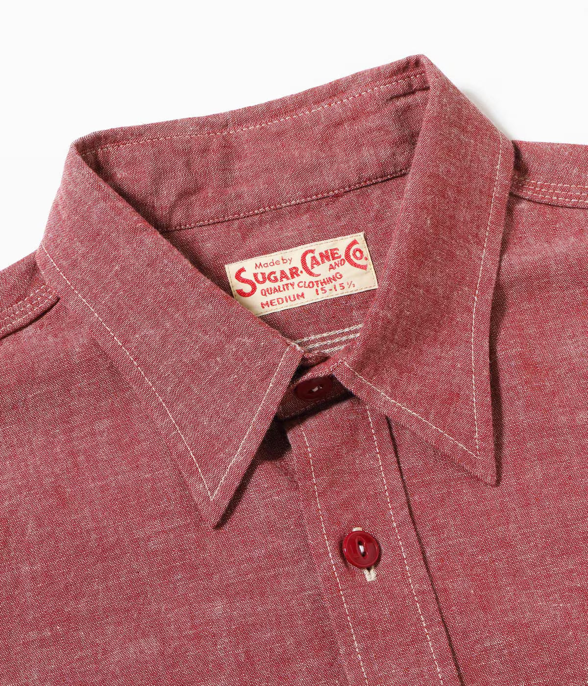 SC39703 Red Chambray S/S Work Shirt