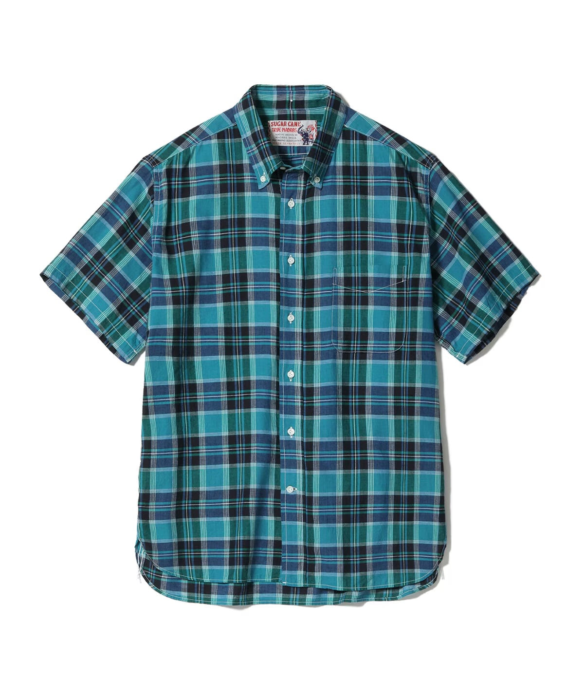 SC39738 Madras Check Short Sleeve Blue