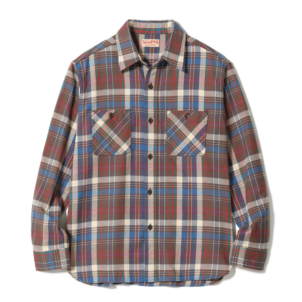 SC29780 Twill Check Work Shirt Brown