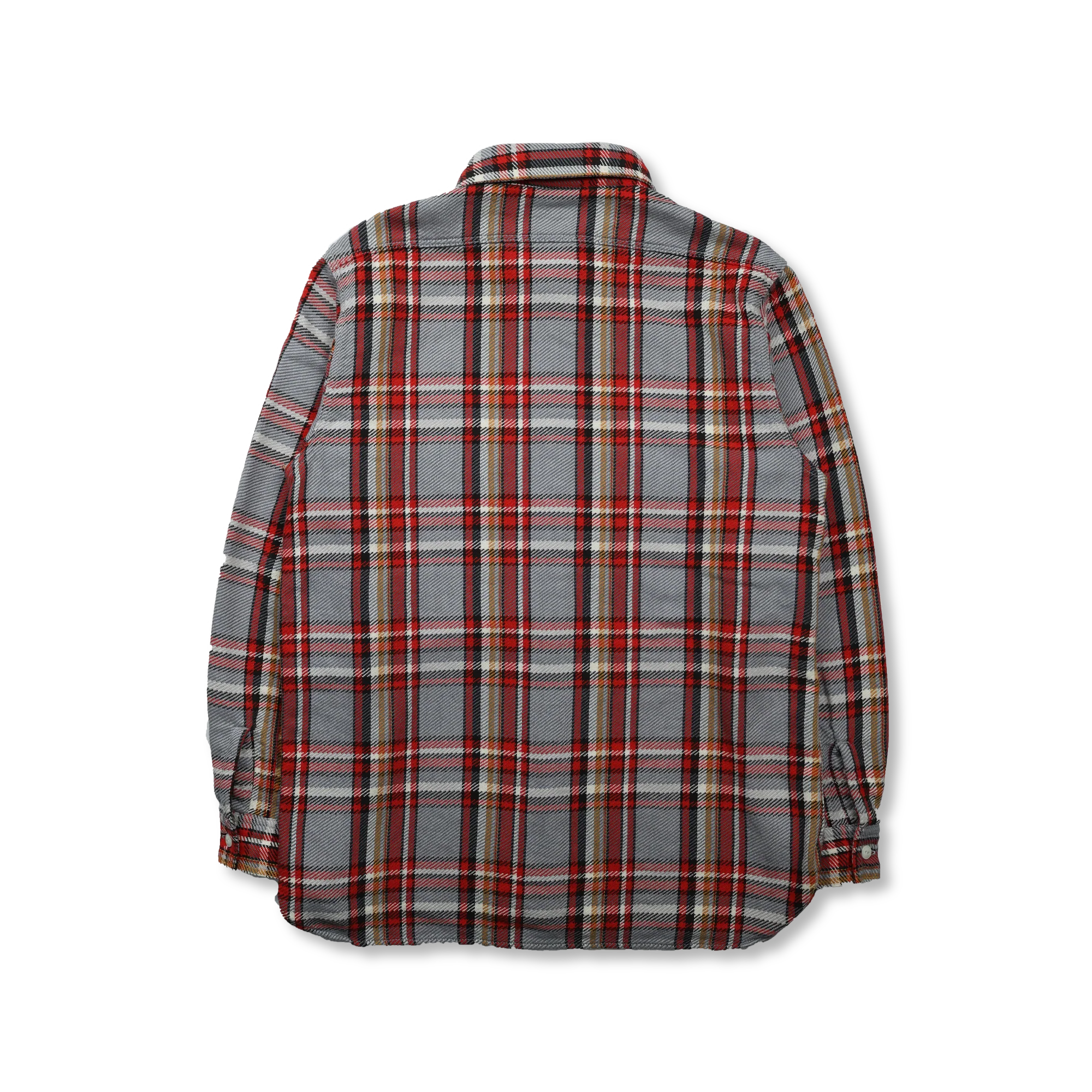 4094 Original Cotton Check Flannel Work Shirt - Gray/Red