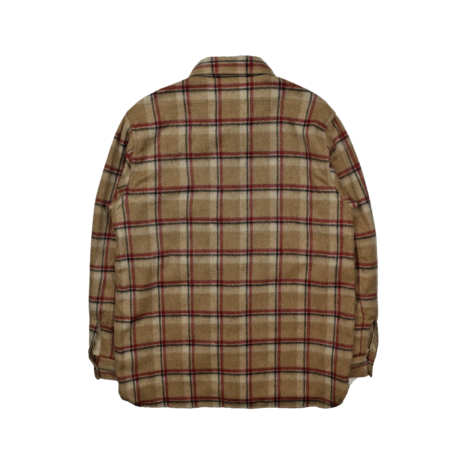 4096 Wool Shaggy Check Work Shirt - Beige