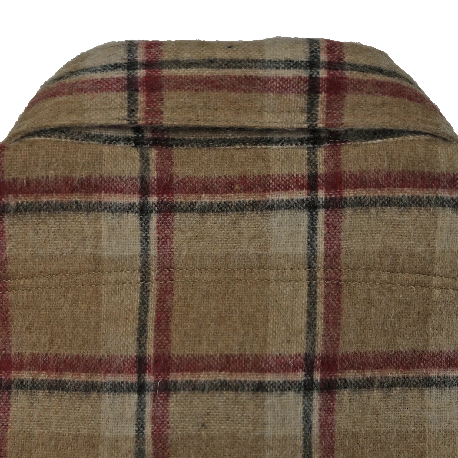 4096 Wool Shaggy Check Work Shirt - Beige