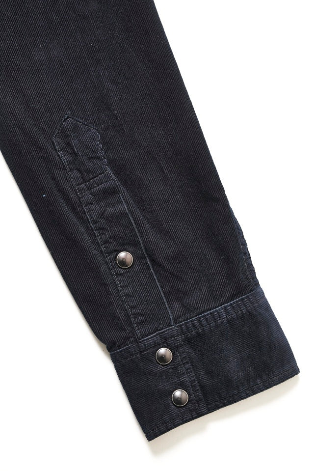 2236-ID Corduroy Curved Pocket Indigo Black