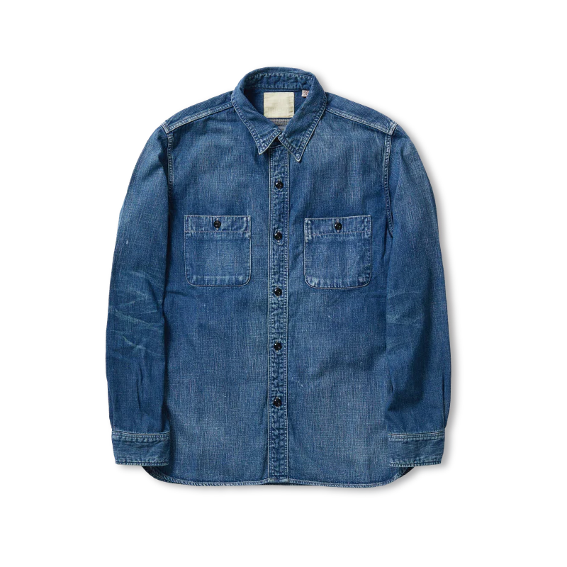 4890HW-19 Denim Work Shirt HW Indigo Blue