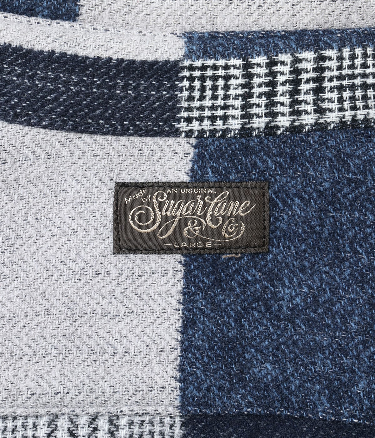 SC29589 Patchwork Check Work Shirt Navy