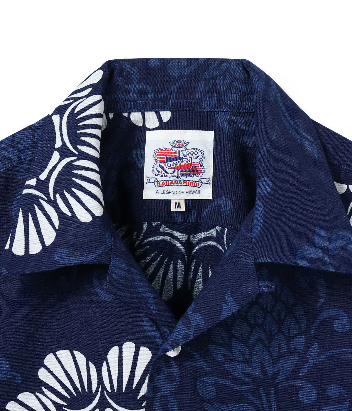 DK39642 Duke Kahanamoku Indigo Cotton Hawaiian Shirt "Duke's Paleu" Navy