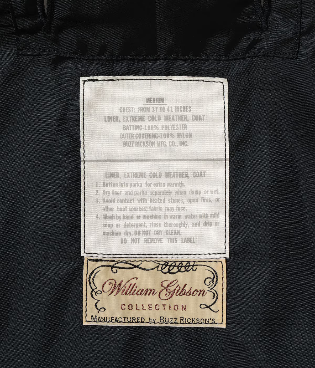 BR16031 Willian Gibson Collection Type Black M-65 Liner - Black