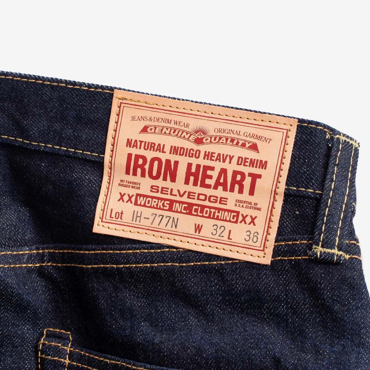 IH-777N 17oz Selvedge Denim Slim Taper Natural Indigo