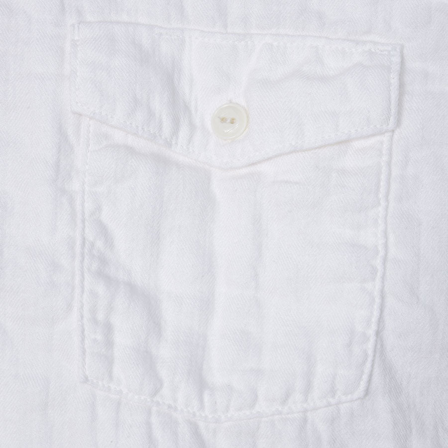 502604 Herringbone Double Gauze Shirt White