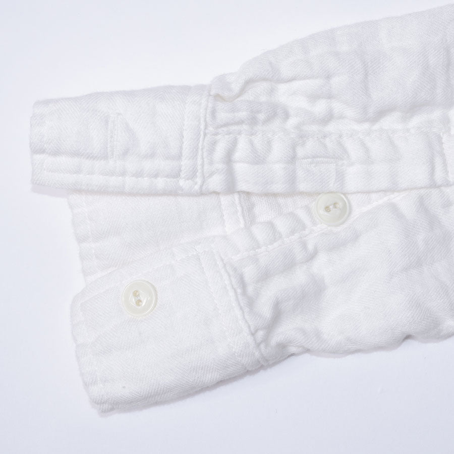 502604 Herringbone Double Gauze Shirt White