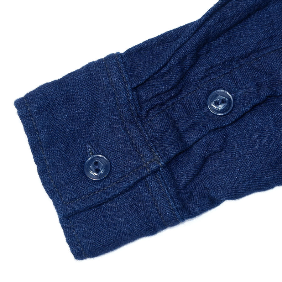 502604-I Herringbone Double Gauze Shirt Indigo