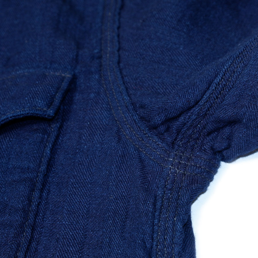 502604-I Herringbone Double Gauze Shirt Indigo