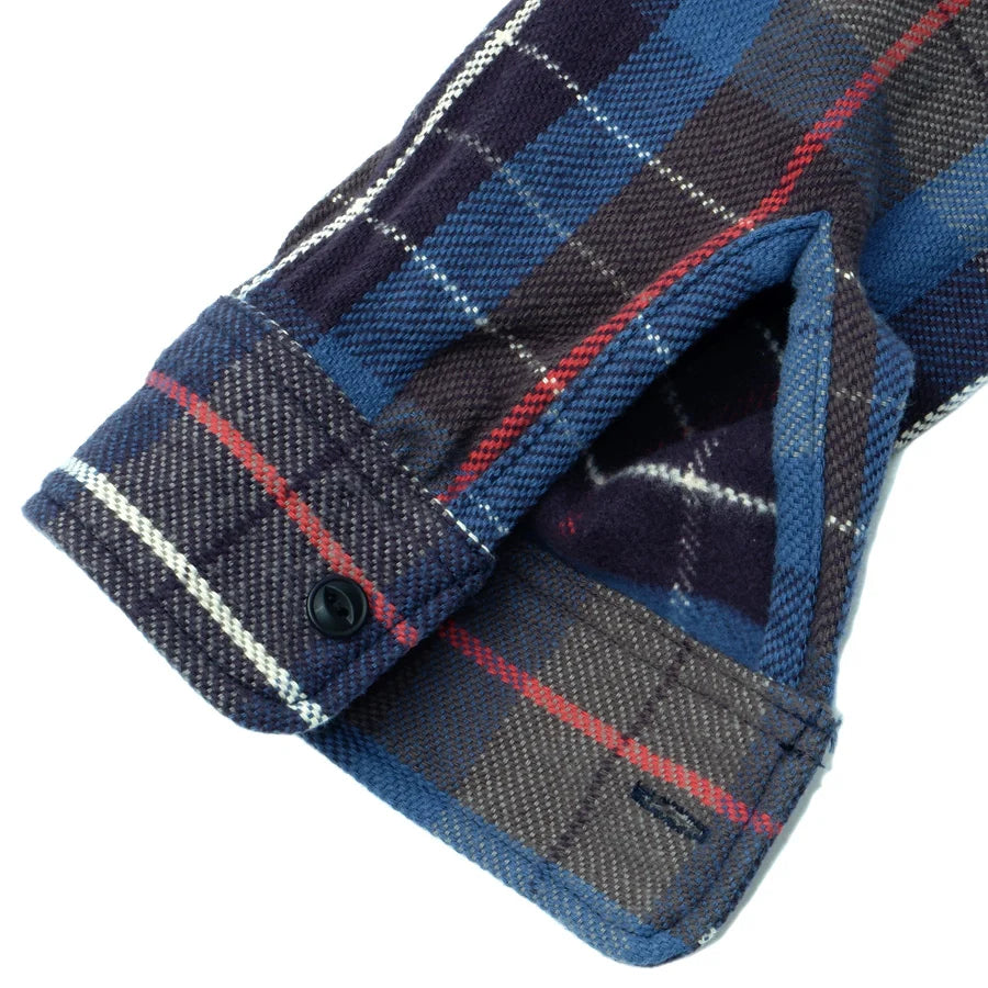 502653 Heavy Flannel Shirt Blue