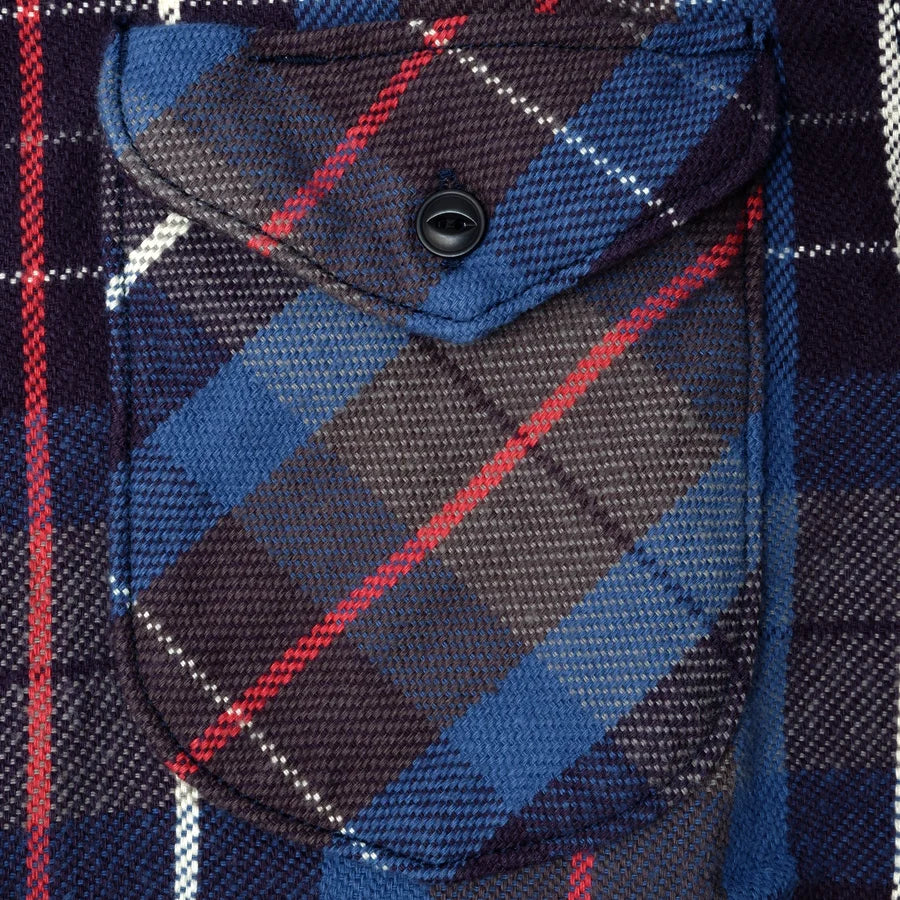 502653 Heavy Flannel Shirt Blue