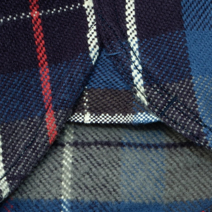 502653 Heavy Flannel Shirt Blue