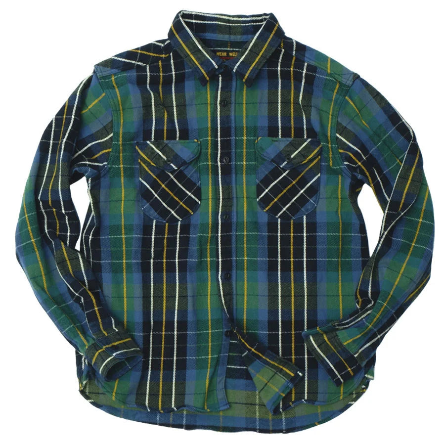 502653 Heavy Flannel Shirt Green