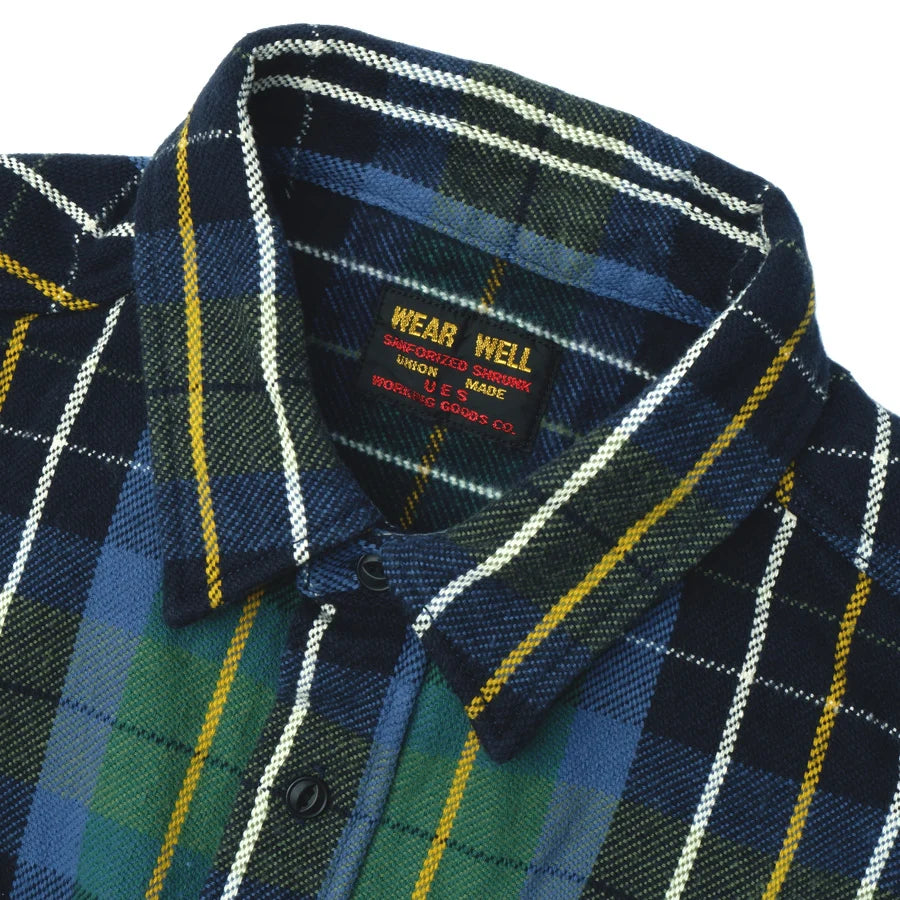502653 Heavy Flannel Shirt Green